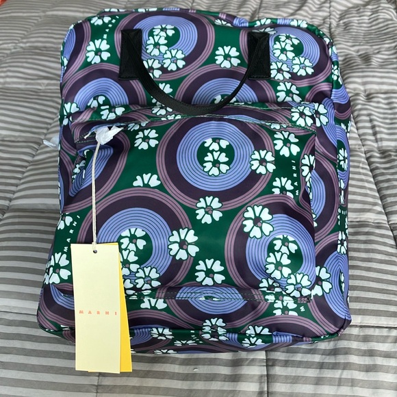 NWT Beautiful Marni Allover Circles Backpack - Picture 1 of 6
